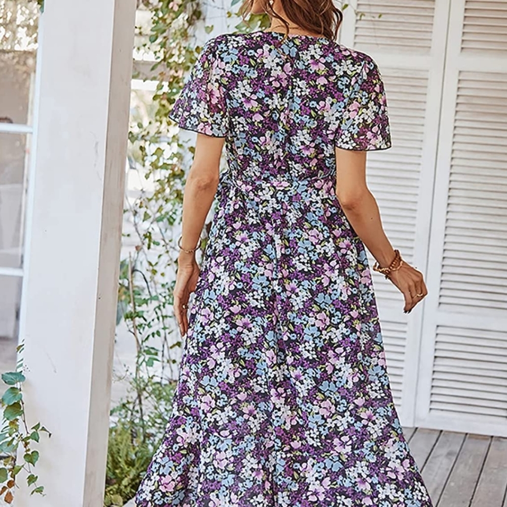 Boho floral dress size XL - Picture 2 of 3